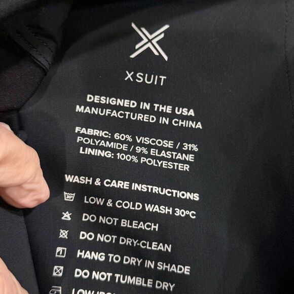 X Suit 4.0 Black Flat Front Washable Dress Pants. Size 40. - Picture 7 of 9